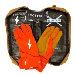Bruce Bolt PREMIUM PRO Long Cuff Batting Gloves: Orange -Apparel Store premium pro long cuff batting gloves orange brucebolt 341009