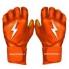 Bruce Bolt PREMIUM PRO Long Cuff Batting Gloves: Orange