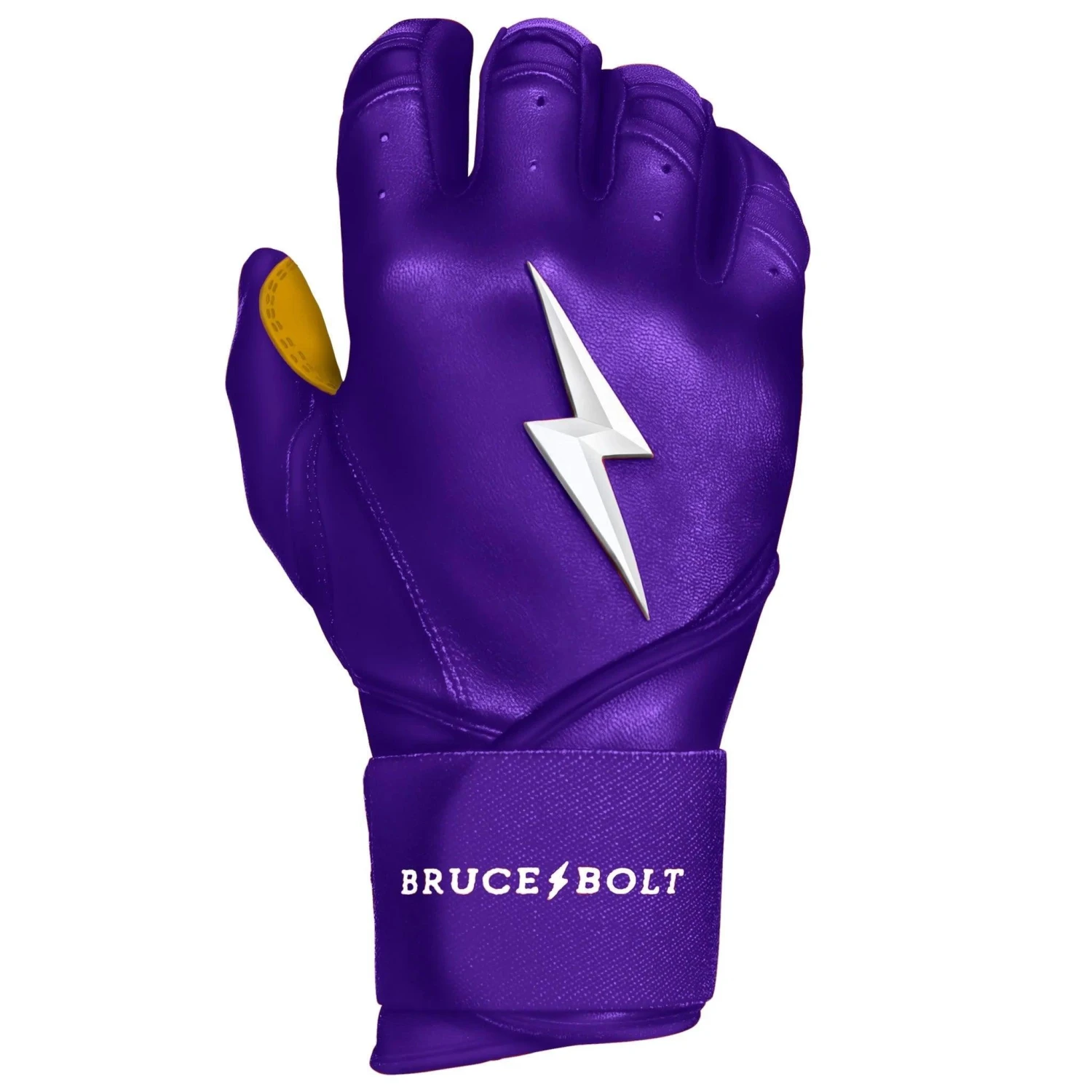 Bruce Bolt PREMIUM PRO Long Cuff Batting Gloves: Purple 4 Bruce Bolt PREMIUM PRO Long Cuff Batting Gloves: Purple - Image 2
