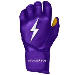 Bruce Bolt PREMIUM PRO Long Cuff Batting Gloves: Purple 11 Bruce Bolt PREMIUM PRO Long Cuff Batting Gloves: Purple -Apparel Store premium pro long cuff batting gloves purple brucebolt 452803