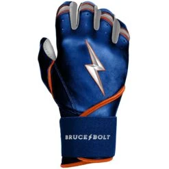 Bruce Bolt PREMIUM PRO NIMMO Long Cuff Batting Gloves: Mets Blue -Apparel Store premium pro nimmo series long cuff batting gloves blue gloves brucebolt 426818