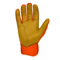 Bruce Bolt PREMIUM PRO Short Cuff Batting Gloves: Orange -Apparel Store premium pro short cuff batting gloves orange brucebolt 164912